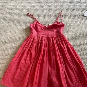Apostrophe Pink Spaghetti Strap Mini Sundress